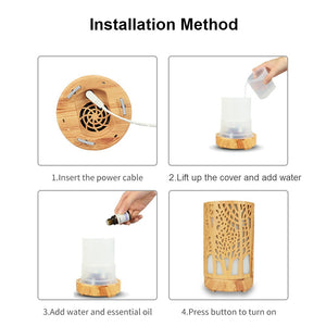 100ML Wood Grain Humidifier